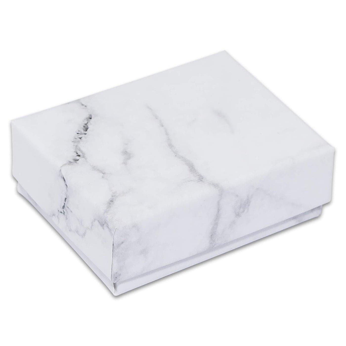 TheDisplayGuys 25Pack 11 Cotton Filled Cardboard Paper Jewelry Boxes Gift Case Marble White 21 x 18 x 08 for Shipping or Storage