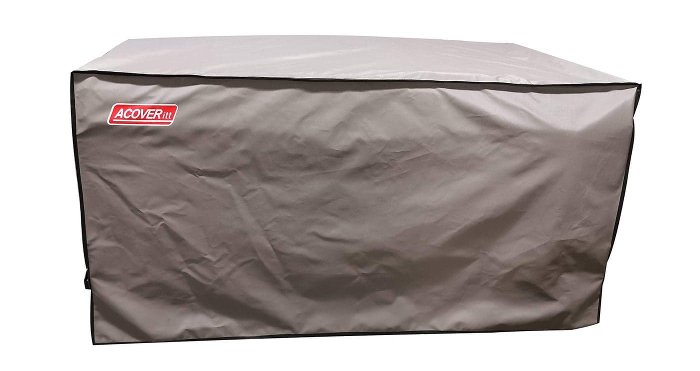 acoveritt L Storage Box cover with Straps and Handles Waterproof Heavy Duty Outdoor Furniture Winter Cover for Keter Suncast LifetimeDeck Box Cover 527L 267D 267H Brown