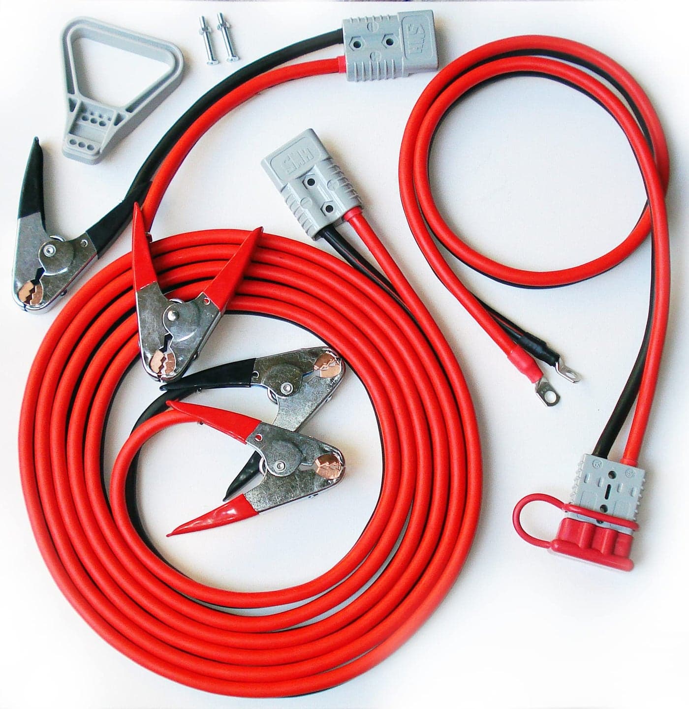 3 PCS- 1 GAUGE 25 FT QUICK DISCONNECT JUMPER-BOOSTER CABLE SET,TOW-SERVICE TRUCK,ADE IN THE USA,
