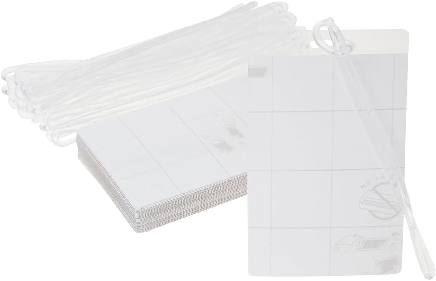 Juvale 30Pack Self Laminating Luggage Tags with Loops Pouches and Paper Inserts for Identification Badges and Business Cards When Traveling 41x26 in