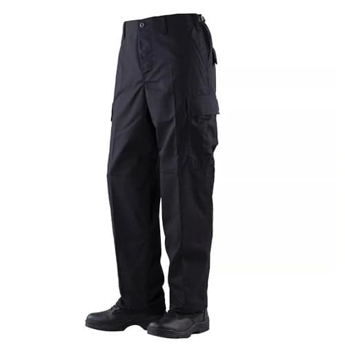 Tru-Spec Classic BDU Tactical Pants for Men - GSA/TAA Compliant BDU Pants with Cargo Pockets, Reinforced Seat and Knees, Black - 3X-Large