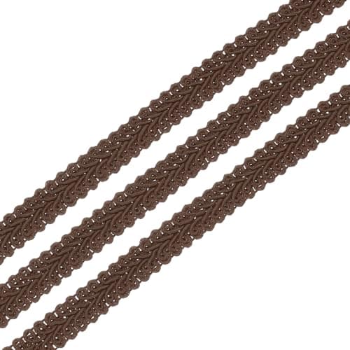 uxcell 12 x 13 Yards Gimp Braid Trim Woven Fabric Ribbon Polyester Curtain Upholstery Trim for DIY Craft Sewing Accessories Costume Home Decoration Brown