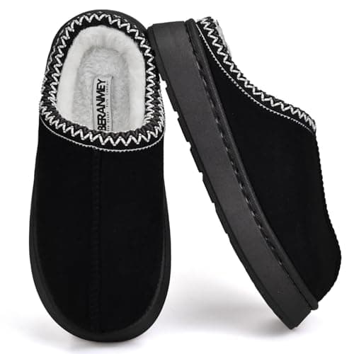 BERANMEY Fuzzy Memory Foam Slippers for Women Men Cozy Platform House Shoes with Anti-Slip Sole Warm Plush Lined Non-Slip Indoor Outdoor Short Ankle Slippers