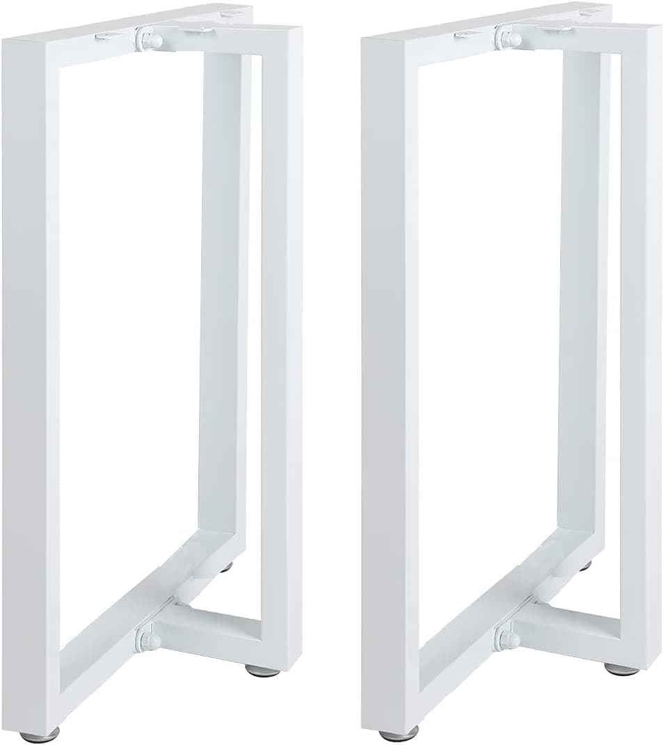 DECORILA Metal TShape Table Legs 28Height 177Wide Heavy Duty Desk Legs DIY Furniture Legs for Dining TableCoffee TableOffice Desk White only Legs
