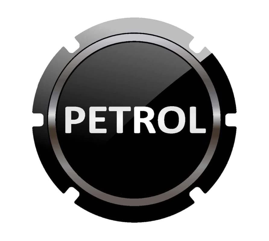 Auto E-Shopping Car Tank Petrol Sticker Sign Round Shape Vinyle Universal Size 5" x 5" Multicolor