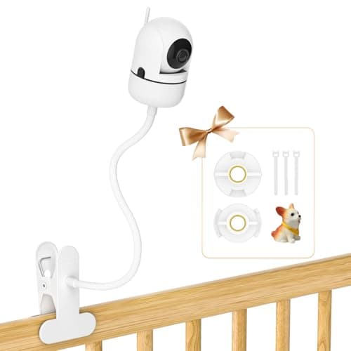 Flexible Clip Baby Monitor Crib Mount for Hello Baby Monitor Mount HB65 / HB66 / HB6081 / HB6550 / HB6339 / HB6550 pro - 19.4" Baby Monitor Holder Compatible with Hellobaby Camera Mount to Anywhere