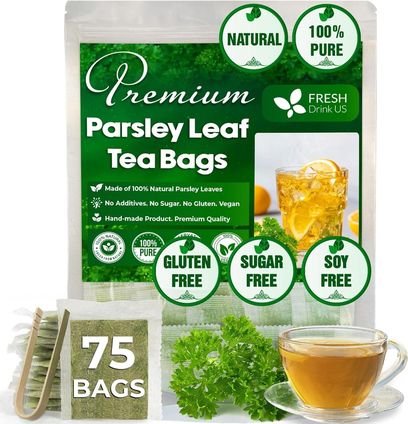FreshDrinkUS Premium Parsley Leaf Tea Bags