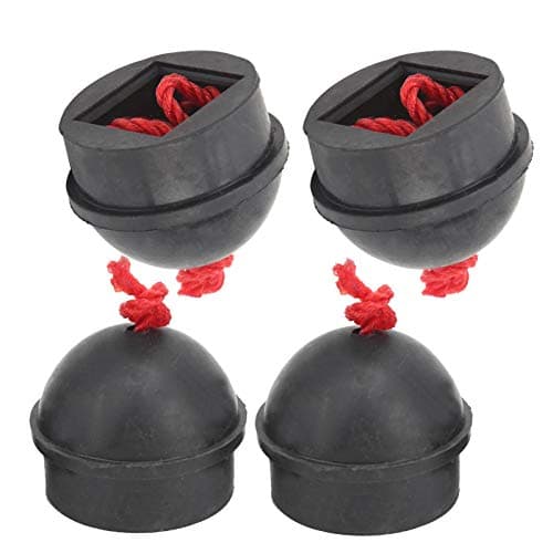 Banapoy 4pcs Pool Chalk Holders with Cord, Rubber Billiard Cue Chalk Holder, Cue Chalk Box Billiard Chalk Pocket, Pool Table Accessories for Home Friends Billiard Lovers (Black)