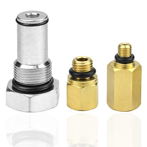 Mekar 2PCS Oil Rail Adapters Kits and 1 PC 60 High Pressure Oil Pump IPR Valve Air Test Fitting Tool Compatible with Ford 60L Powerstroke Diesel Engine
