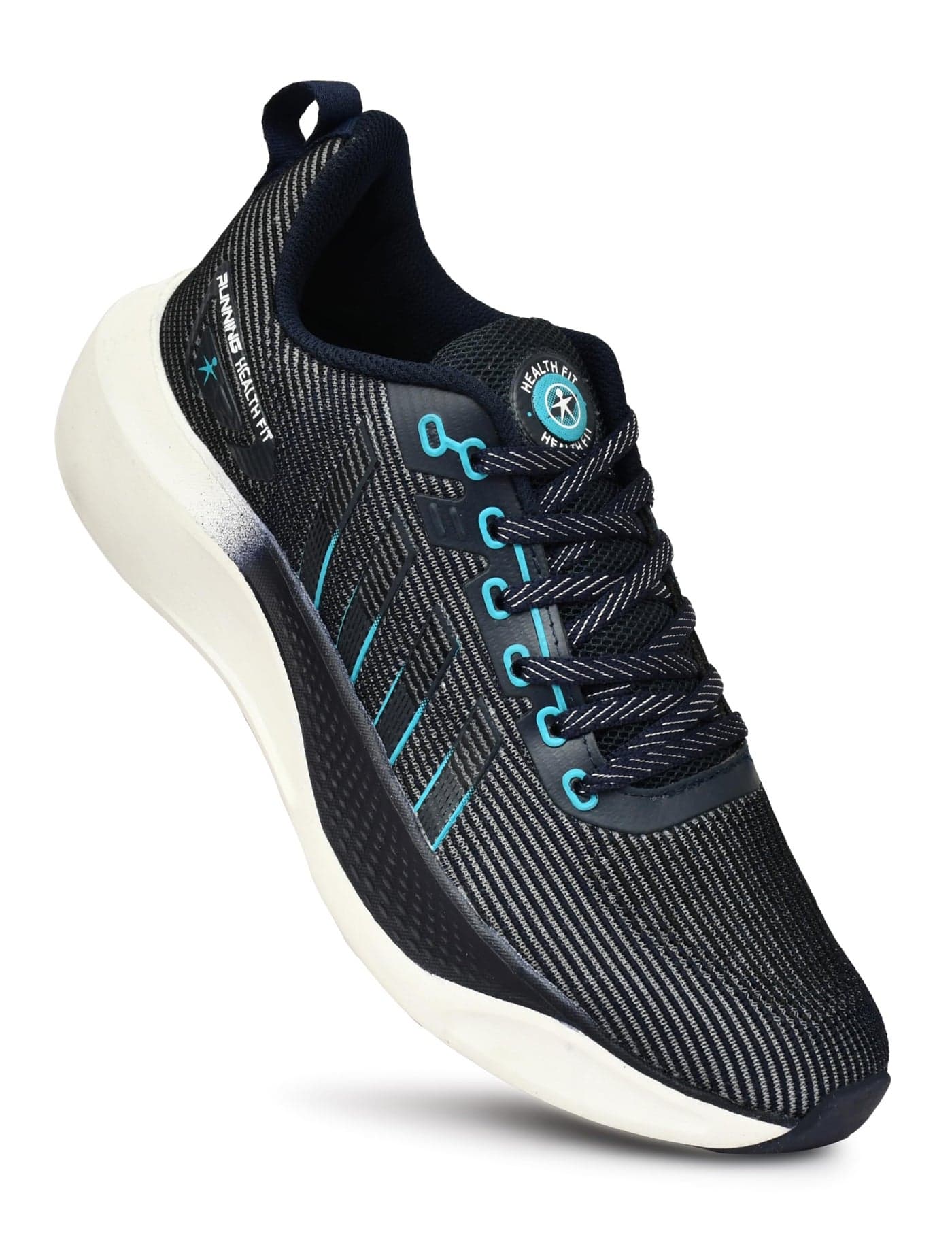 Sports Shoes with Crystal Cushion Technology Lightweight Shoes Training Cricket,Gym,Comfortable Extra Max Cusion with Memory Foam Insole Running Shoes for Men HF145 NY UK-7 Navy