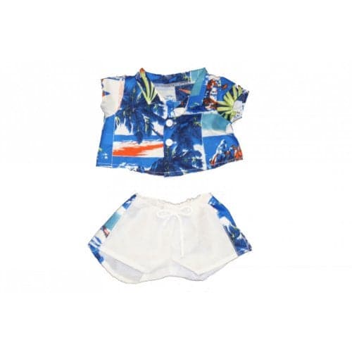 Hawaiian Shirt and Shorts Teddy Bear Clothes Fits Most 1418 BuildABear and Make Your Own Stuffed Animals