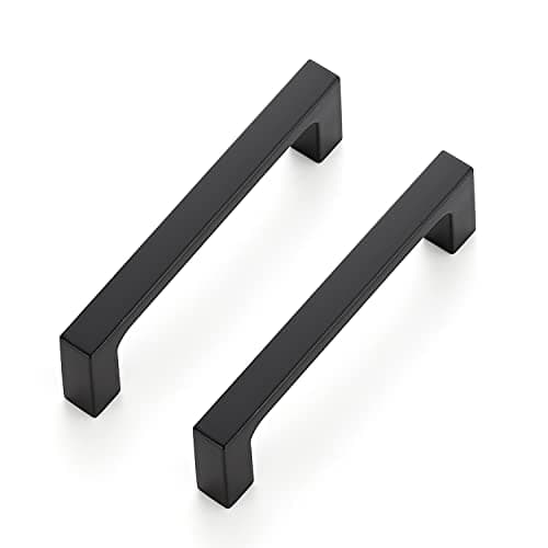 Ravinte 10 Pack 312 inch Hole Centers Matte Black Cabinet Pulls Kitchen Cabinet Handles Solid Drawer Pulls Kitchen Cabinet Hardware Kitchen Zinc Alloy Drawer Handle Square Bar Cabinet Drawer Handles