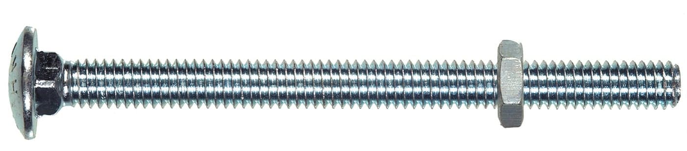 Hillman 2152 10-24 x 2-1/2-Inch Carriage Bolt with Nut, 25-Pack , zinc