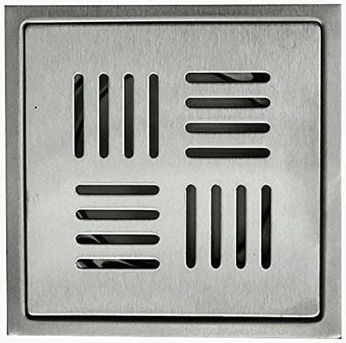 SILVER LINE Stainless Steel Bathroom Drain, Floor Jali, MATT Finish, Size 6" x 6" (Pack OF 1)