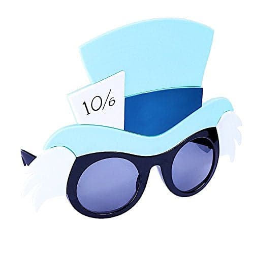 Sun-Staches Disney Offiical Mad Hatter Sunglasses | Alice in Wonderland Costume Accessory | UV400 | One Size Fits Most