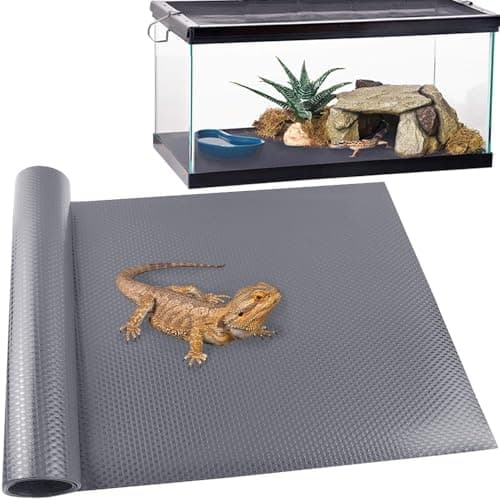 TCYPUHL Reptile CarpetBearded Dragon Tank AccessoriesReptile Mat Leopard Gecko SubstrateBearded Dragon Tank FlooringSnakeTortoise Bedding18 79 1 PCS Grey Thicker Mat
