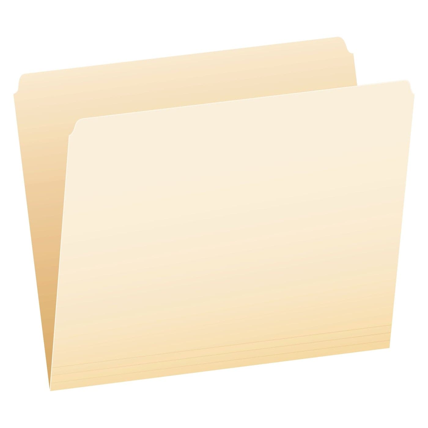 Pendaflex 752 File Folders Straight Cut Top Tab Letter Manila Box of 100 Natural