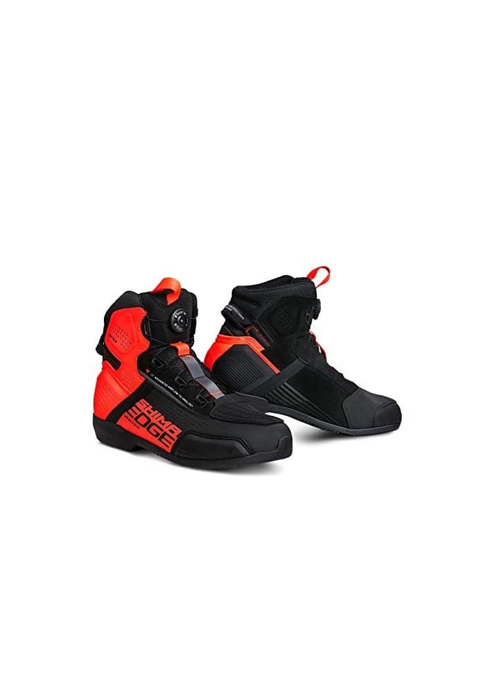 SHIMA Edge Vented Motorcycle Riding Shoes Men Ventilated Leather Boots Summer Suede ATOP Street Sport Stealth Moto Footwear Bikers Powersports Motorbike Ankle Protector Mens Vent Red US 115