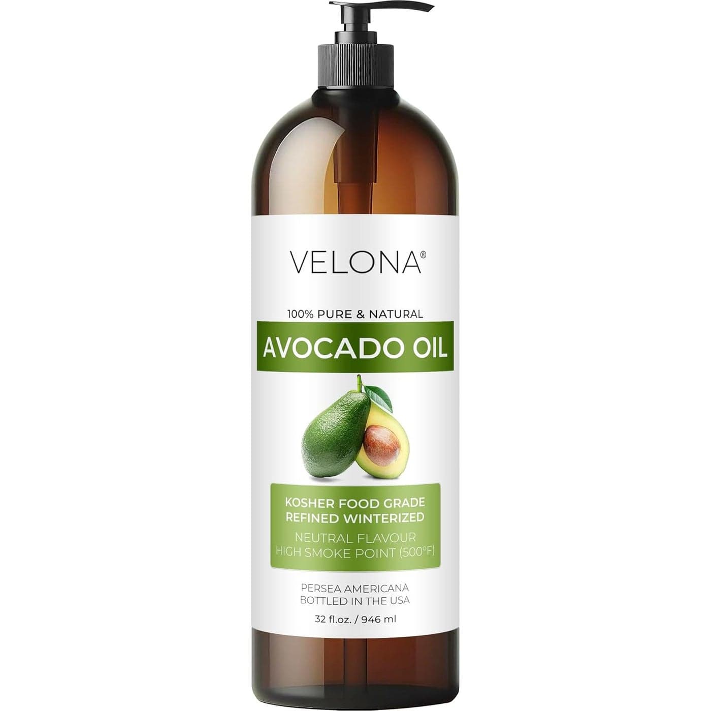 velona Avocado Oil 32 Fl Oz 100 Pure and Natural Carrier Oil Refined Cold Pressed Hair Body and Skin Care Use Today Enjoy Results