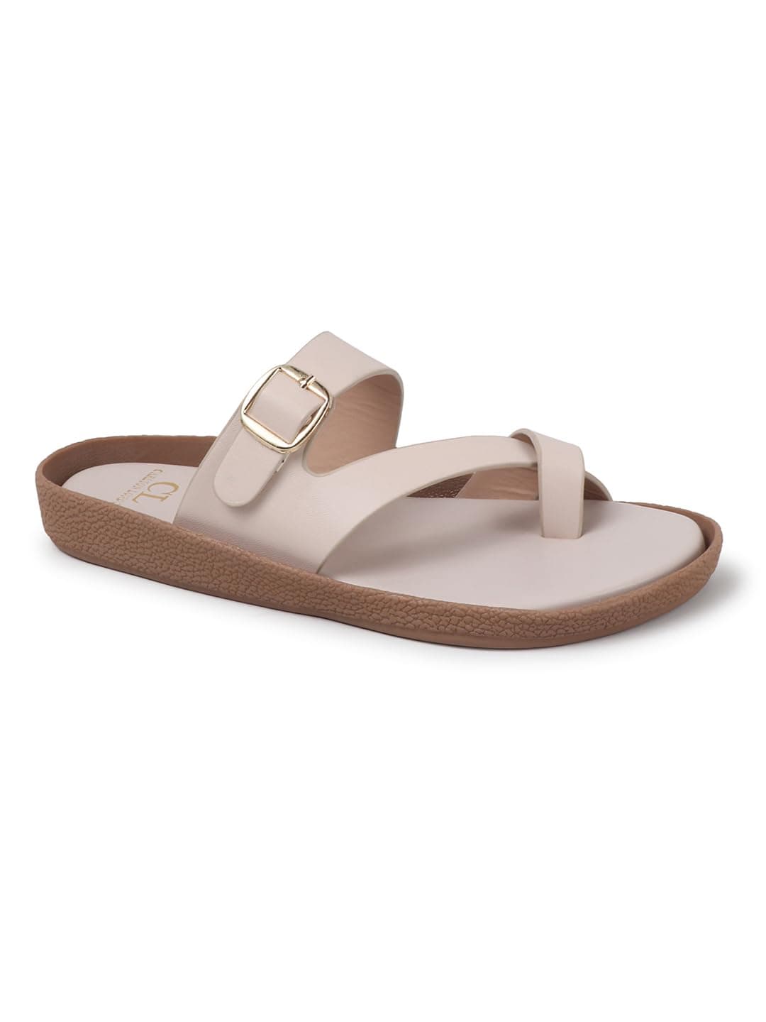 Carlton London Women Sandal,Cream,UK-5