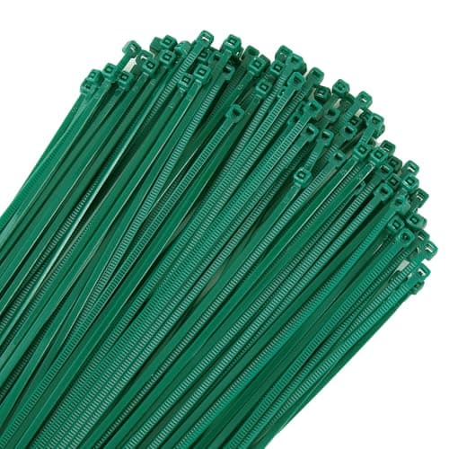 ZZRanYe 10 inch 3mm Dark Green Nylon Garden Cable Zip Ties Self Locking Cable Ties Twist Ties, Multi-Purpose Cable Tie (100 Pcs)