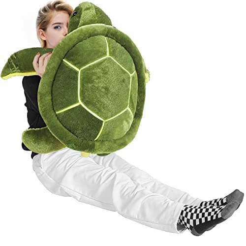 Civaner Big Green Sea Turtle Stuffed Animals Giant Soft Plush Toys Large Ocean Turtle Body Pillow Tortoise Toys Doll for Kid Boys Girls Girlfriend Valentines Birthday Gifts20 Inches