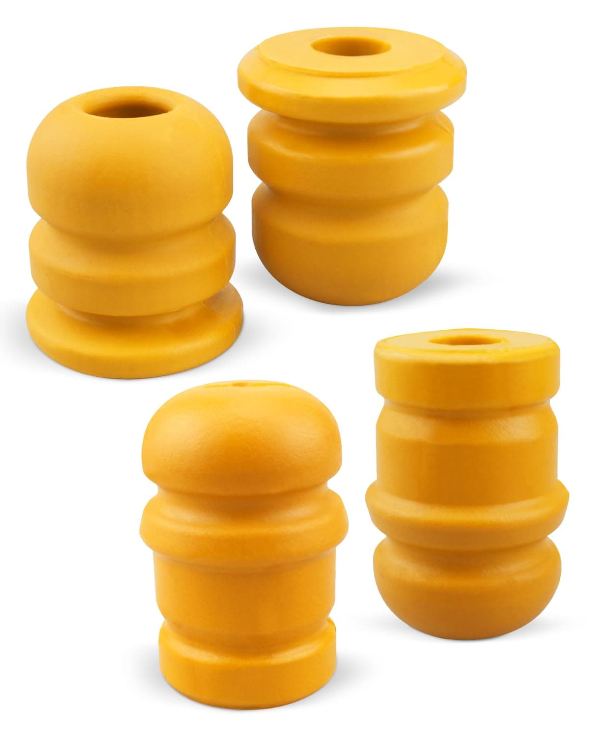 JUWEVAZU 2 Pair Front and Rear Bump Stops Fit for Jeep Wrangler JK 2007-2018, Upper Suspension Jounce Control Arm Bumpers, Replace 52060423AB 52060428AB