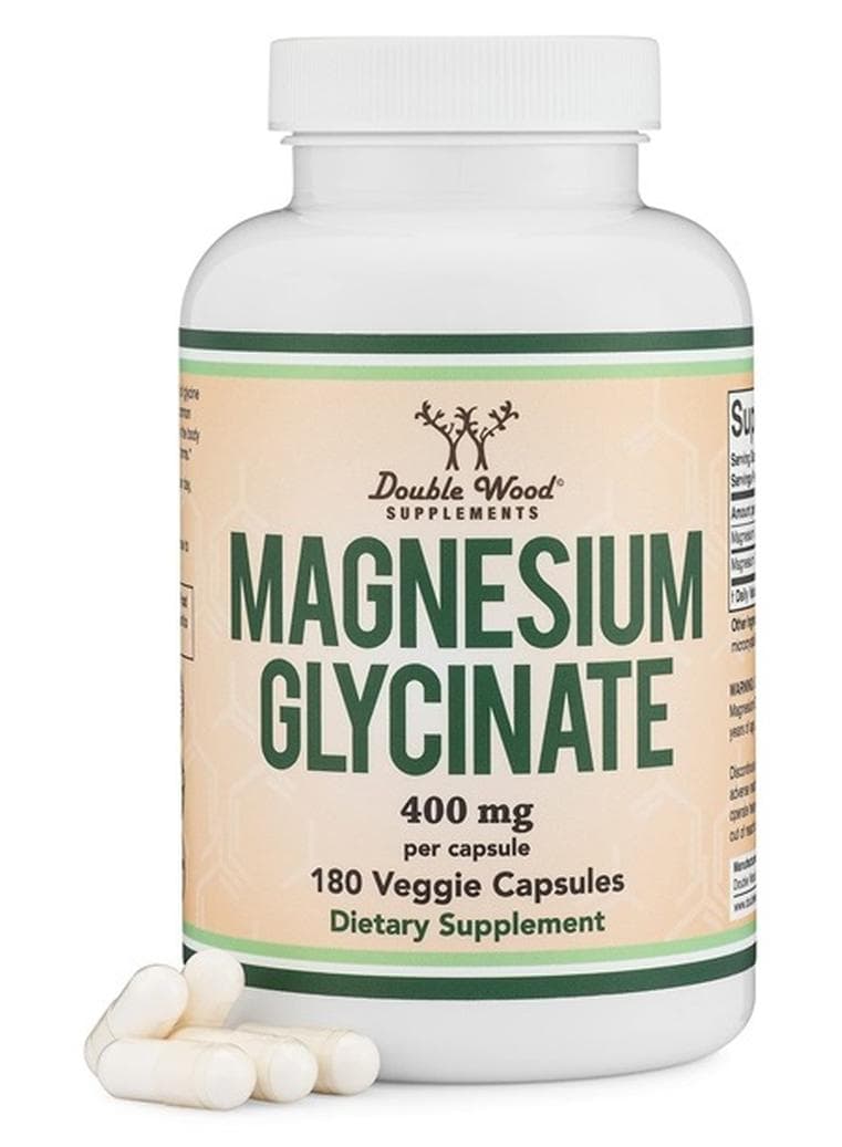 Magnesium Glycinate 400mg - 180 Veggie Capsules