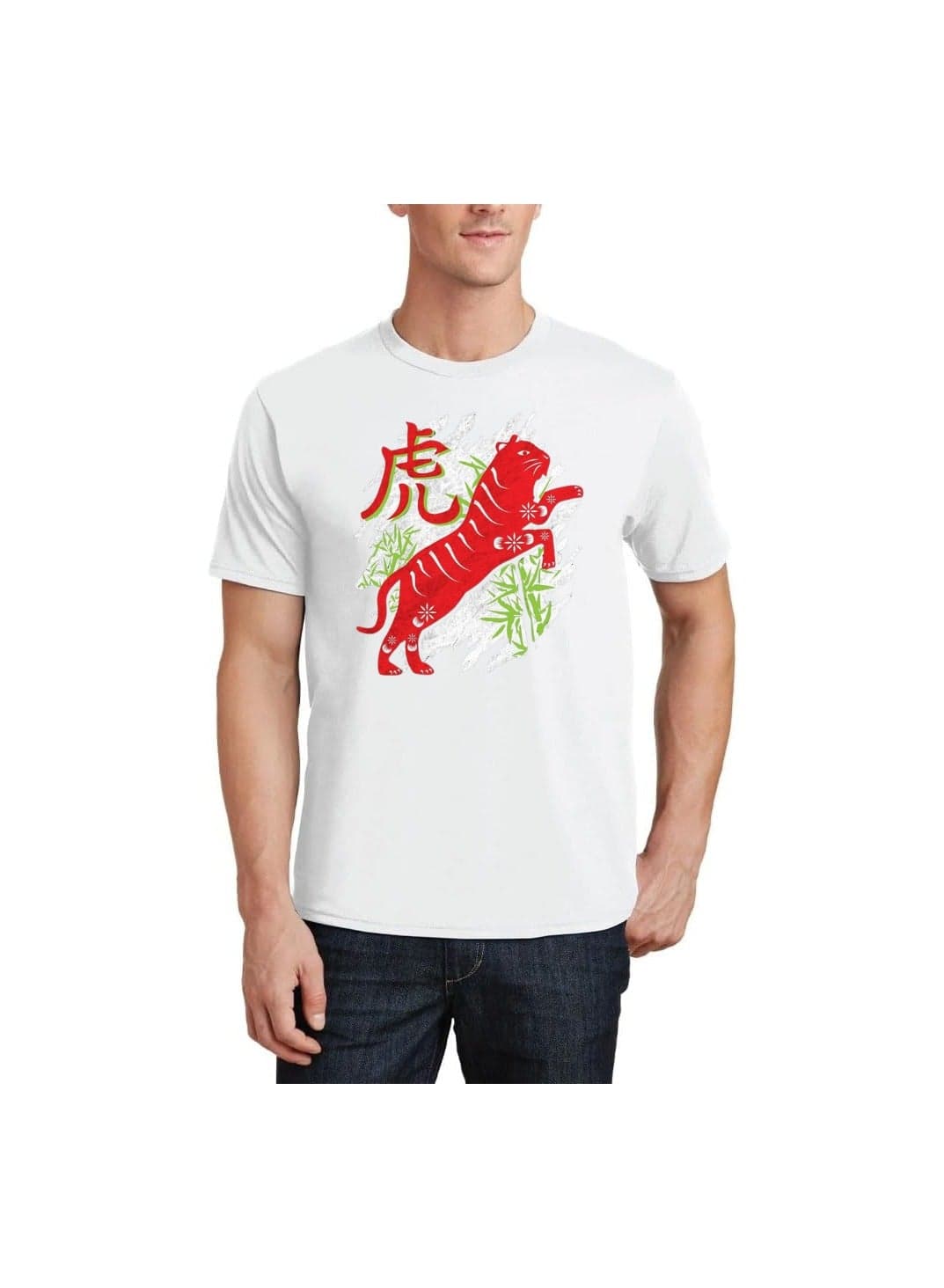 Chinese Zodiac Symbols T-Shirt For Men–Printed Design Short Sleeve Round Neck Cotton Tshirt–Comfortable And Stylish T-Shirt For Celebrations Day