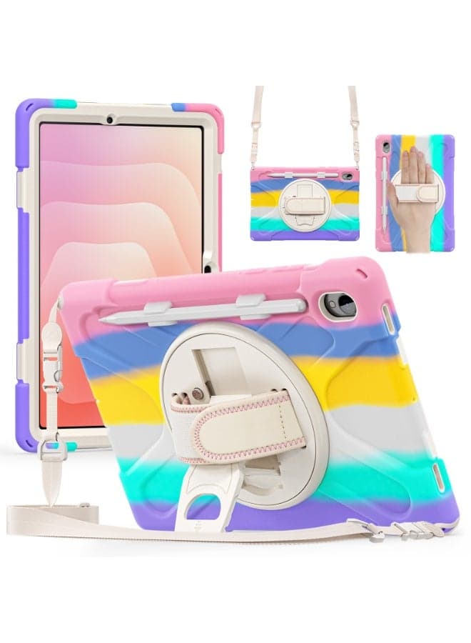 Compatible with 2025 Samsung Tab S11 Tablet Case Silicone Rotating Stand with Pen Slot Drop-Proof Case with Scratch Protection Precision Fit