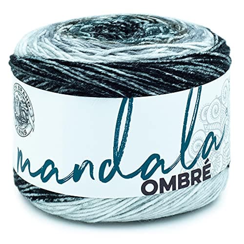 Lion Brand Yarn Mandala Ombré Yarn with Vibrant Colors, Soft Yarn for Crocheting and Knitting, Cool, 1-Pack