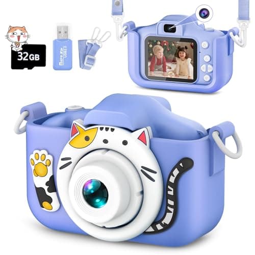 DITUPAN Upgrade Kids Selfie Camera for BoysGirls Christmas Birthday Festival Gift for KidsDigital Camera for Toddlers Toys for 3 4 5 6 7 8 9 10 11 12 Year Old