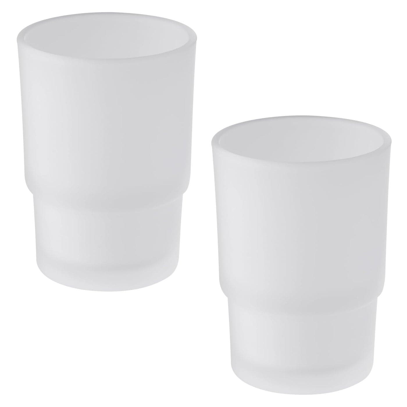 Glass Tumbler Cap 2 Pack Aomasi Frosted Bathroom Rinsing and Mouthwash Cup Toothbrush Toothpaste Holder Drinking for Glassware