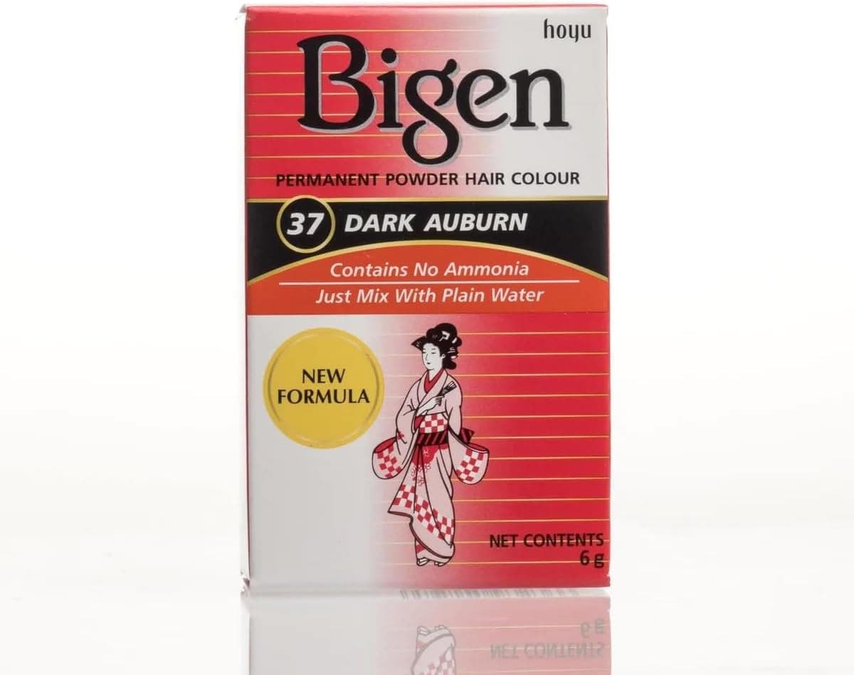 Bigen Permanent Powder Hair Color 37 Dark Auburn No Ammonia Pack of 4