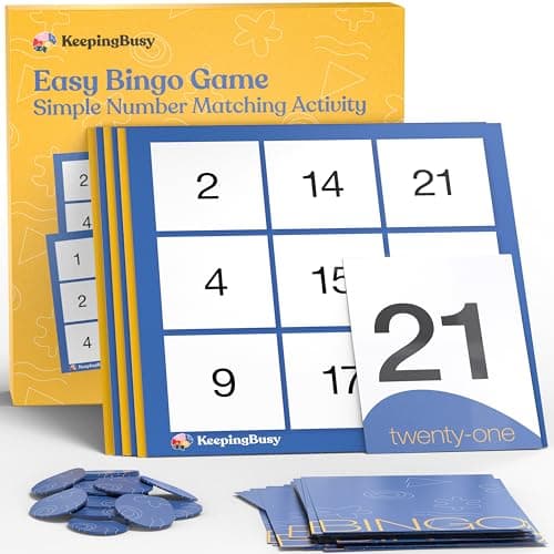 Keeping Busy Bingo Dementia Activities for Seniors Games for Seniors with Dementia Products for Elderly Alzheimers Products for Elderly Alzheimers Activities Bingo Games Cards Chips 6 Board Set