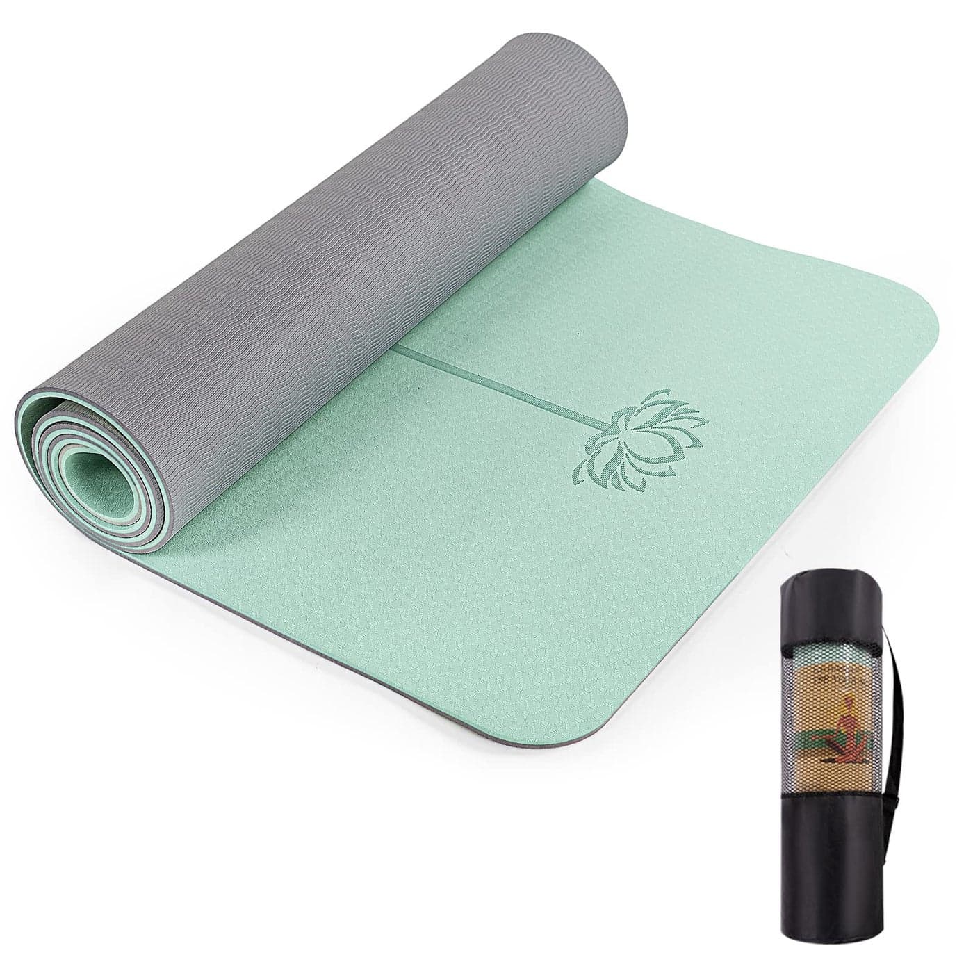UMINEUX Extra Thick 1/3'' Non Slip Yoga Mats for Women, Eco Friendly TPE Fitness Exercise Mat with Carrying Sling & Storage Bag