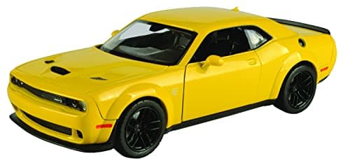 2018 Dodge Challenger SRT Hellcat Widebody Yellow 124 Diecast Model Car by Motormax 79350