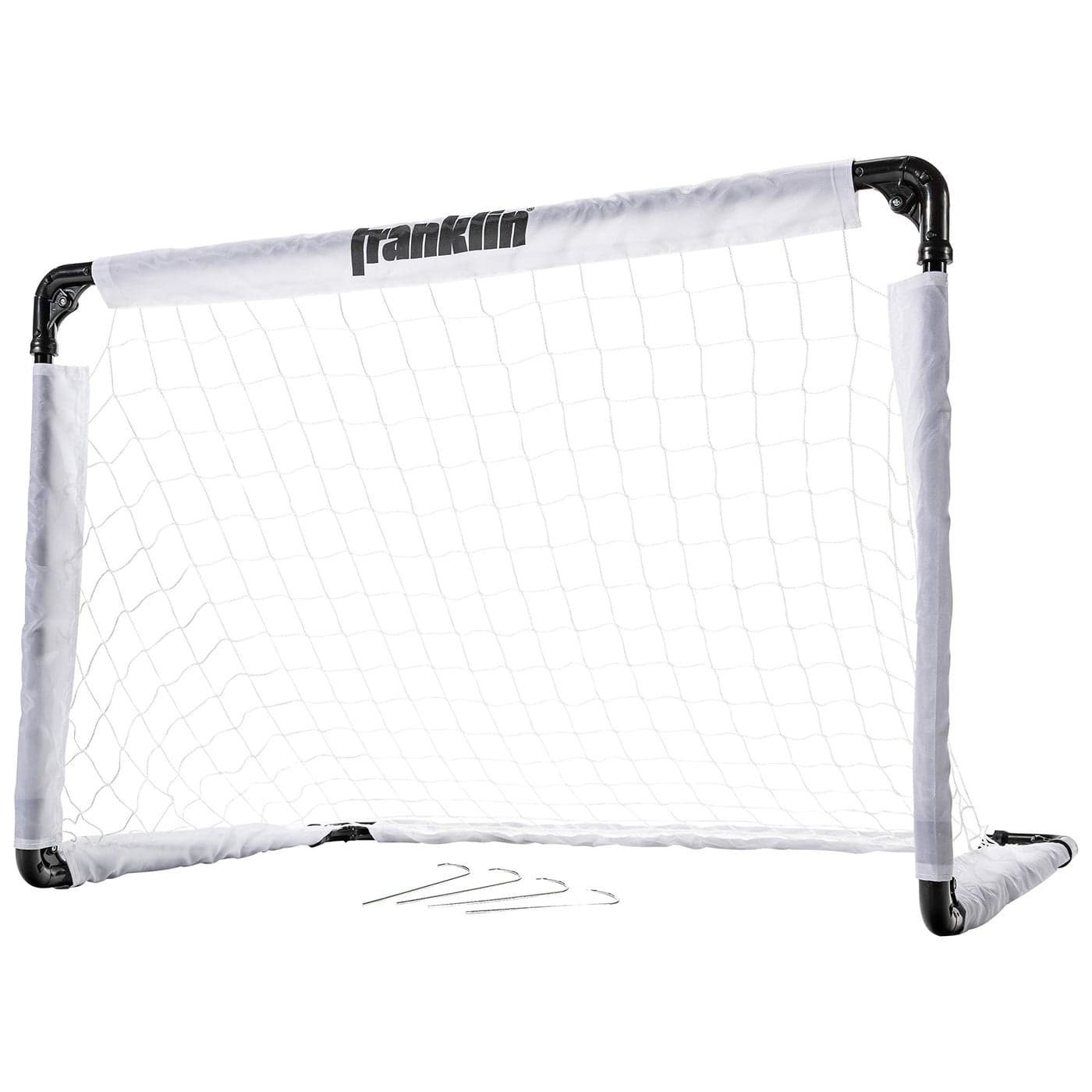 Franklin Sports Kids Mini Soccer Goal Backyard Folding Net for Kids Toddlers Portable Steel Goal for Youth Soccer 36 x 24