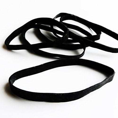 Crafted-Brand 10 Heavy Duty Rubber Bands | Big Thick XL-Large UV Resistant Black Rubber-Bands for Fishing, RC, or Hair + Use What the Pros Use + 1 Pack of 10 Bands (# 64-size, 1/4 x 3 1/2 Inch)