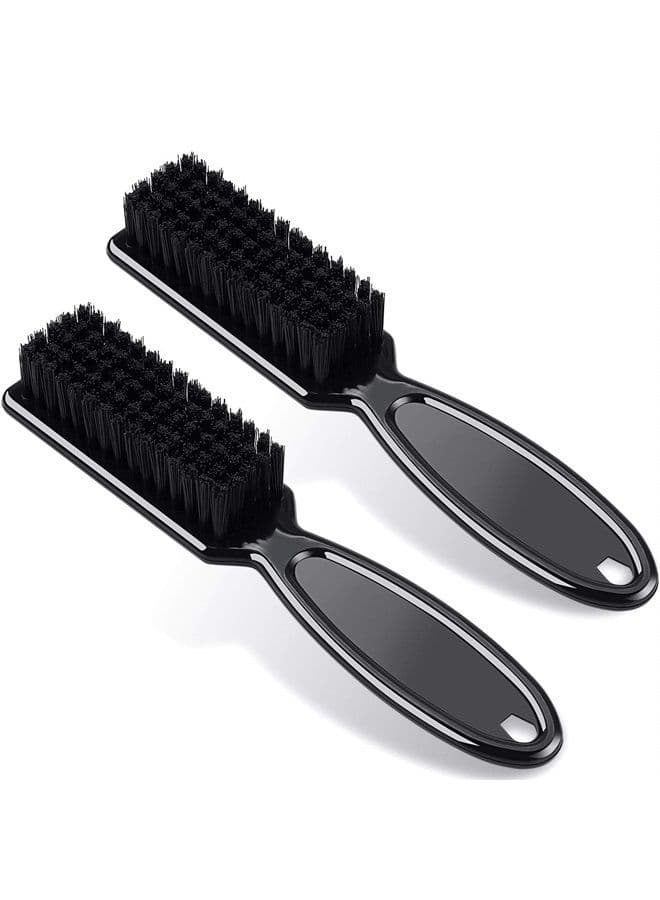 2 Pieces Barber Blade Cleaning Brush Hair Clipper Brush Nail Brush Tool for Cleaning Clipper (Black)