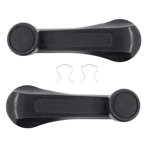ApplianPar 2Pcs Black Car Window Winder Crank Door Handle Manual Regulators for Honda Civic 19842000
