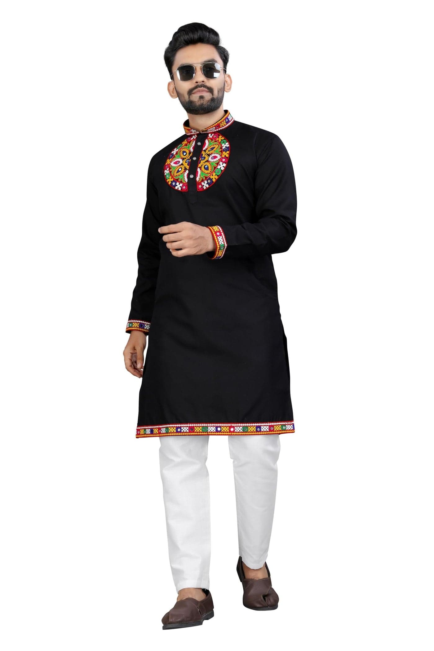 OS JEANS Men's Ethnic Charm Kurta Pyjama Set - Perfect for Navratri Festivities