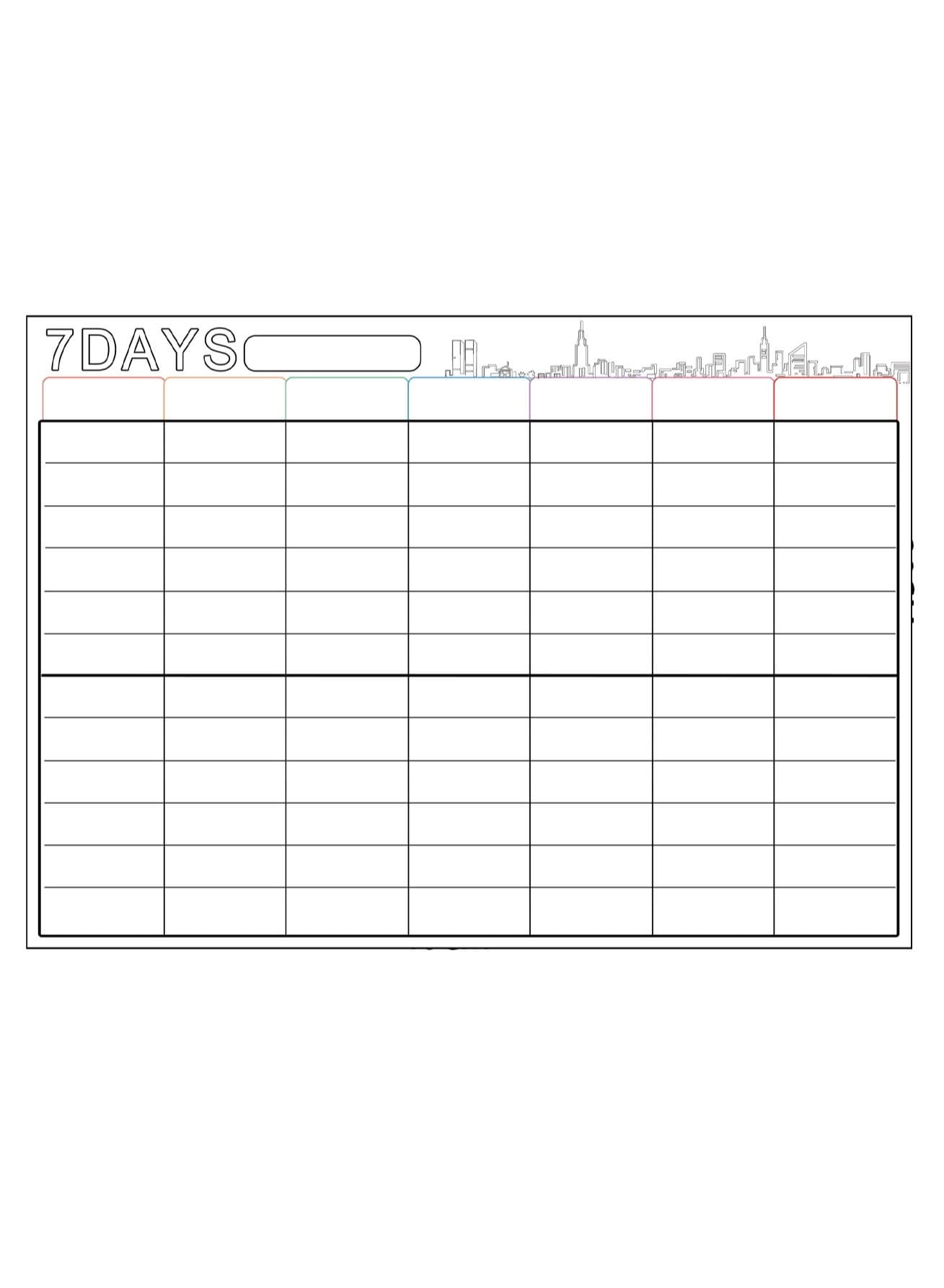 White 7-Day Planner Fridge Magnet Strong Dry Erase Magnetic Planner Monthly And Weekly Planner, Anti-Fouling Magnetic Whiteboard Calendar, Magnetic Calendar Message Board Dry Erase Soft Whiteboard