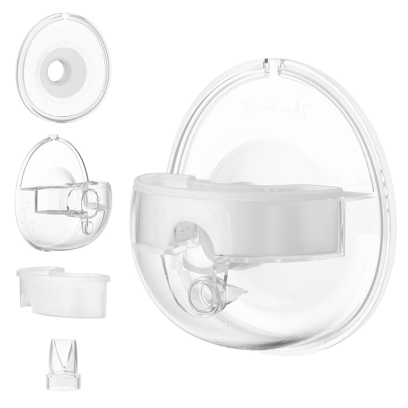 Paruu P16 Replacement Full Set Collector Cup Only Compatible with P16 Wearable Breast Pump 150ml 24mm Flange Original Accessories