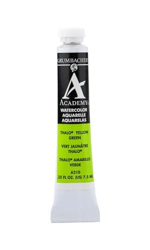 Grumbacher Academy Watercolor Paint, 7.5ml/0.25 Ounce, Thalo Yellow Green (A210)