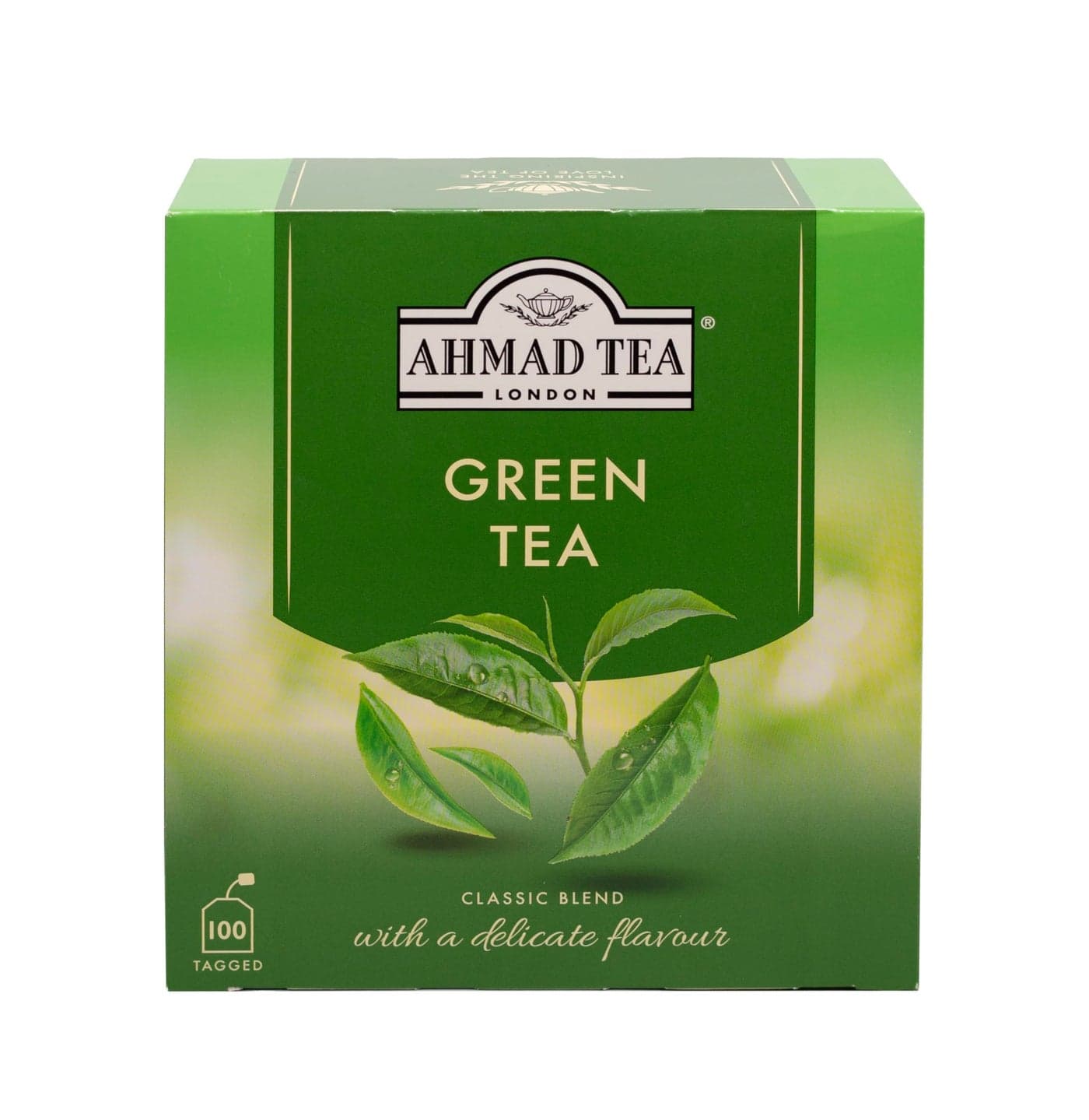 Ahmad Tea Green Tea, Green Tea Teabags 100 ct - Caffeinated & Sugar-Free