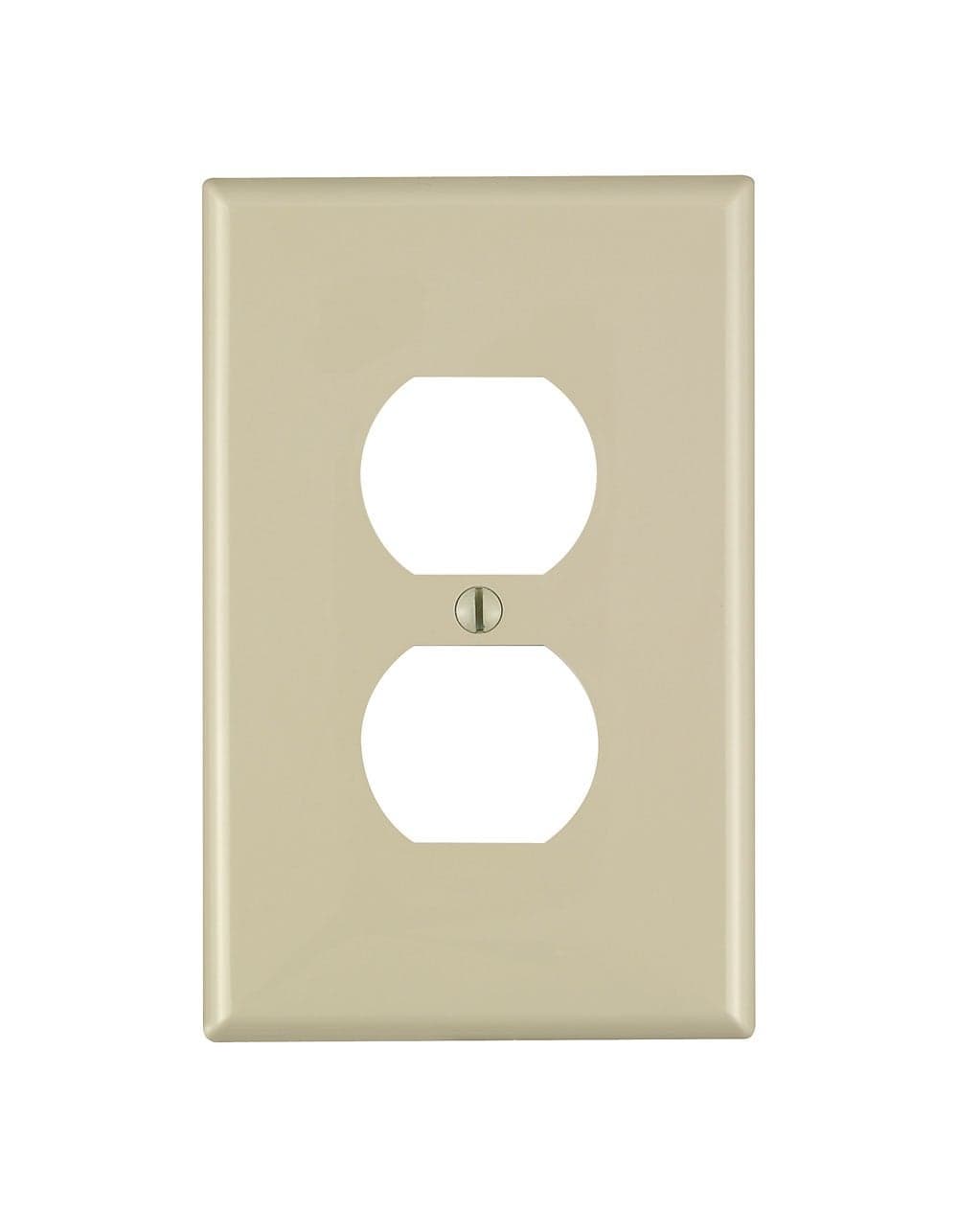 Leviton 1Gang Duplex Receptacle Wallplate Midway Size Ivory PJ8I