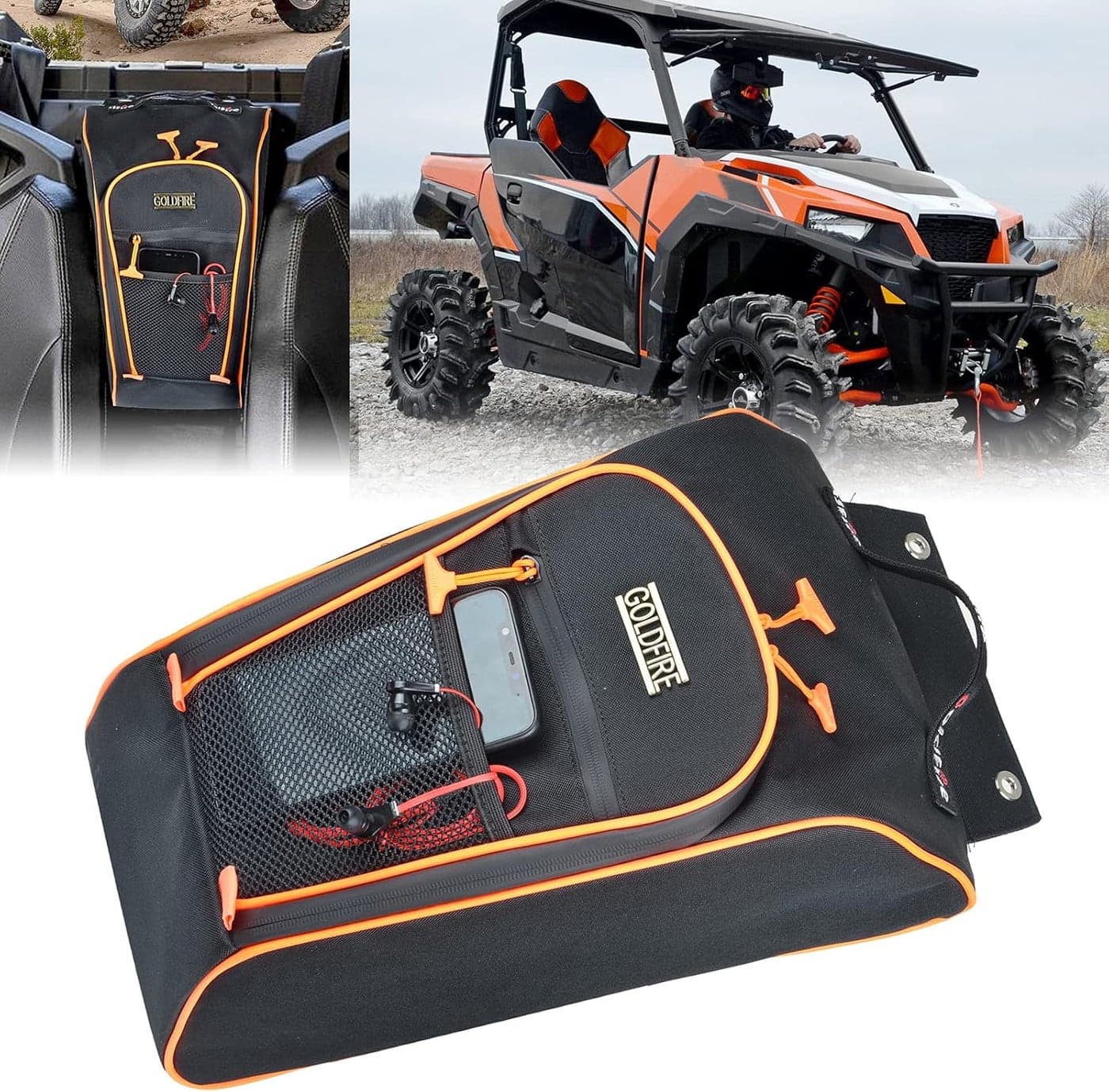 Sresk UTV Cab Pack Center Seat Bag for Polaris RZR