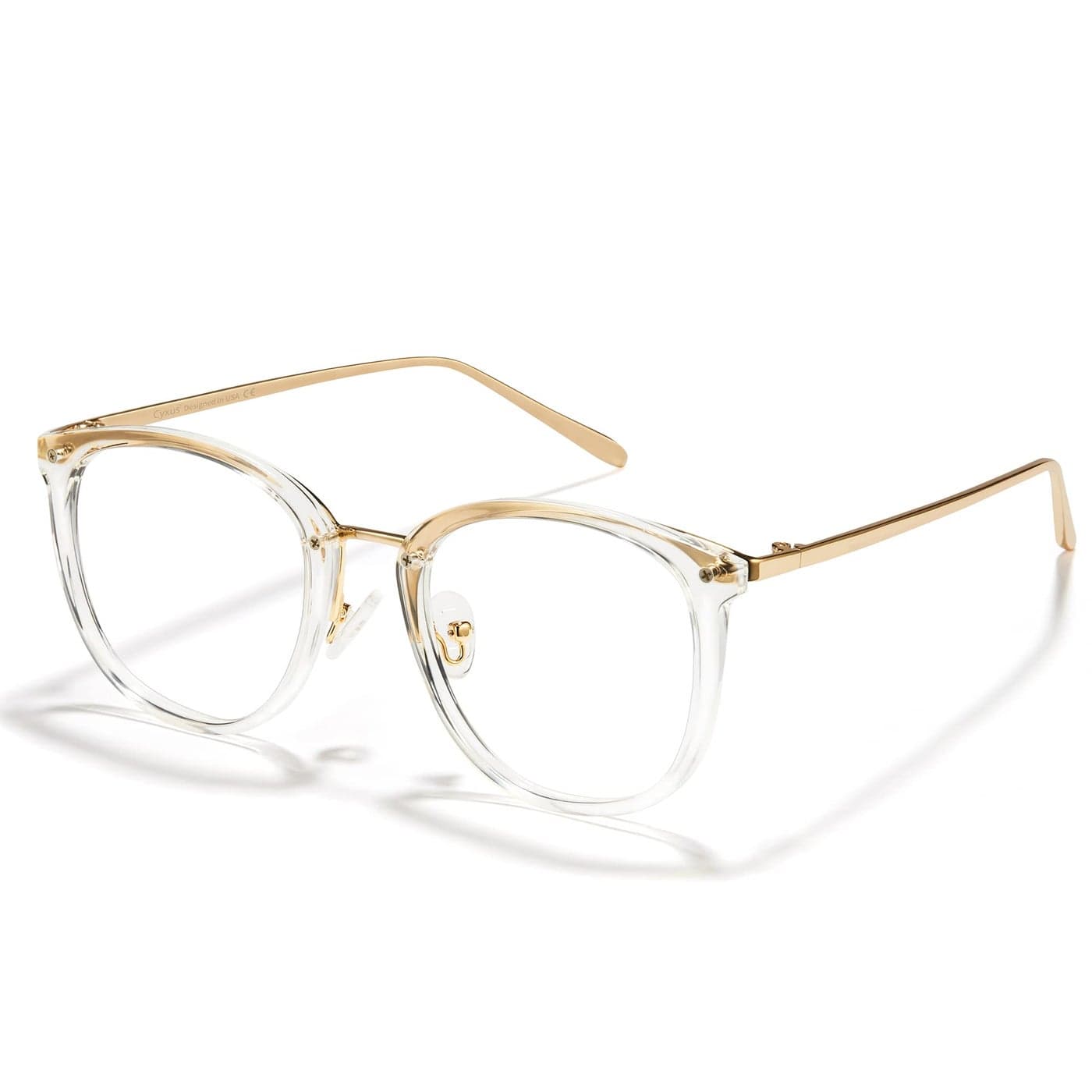 Cyxus Blue Light Glasses for Women, Blue Light Blocking Eyeglasses for Women, Round Computer Eyewear Anti Eye Strain Glasses