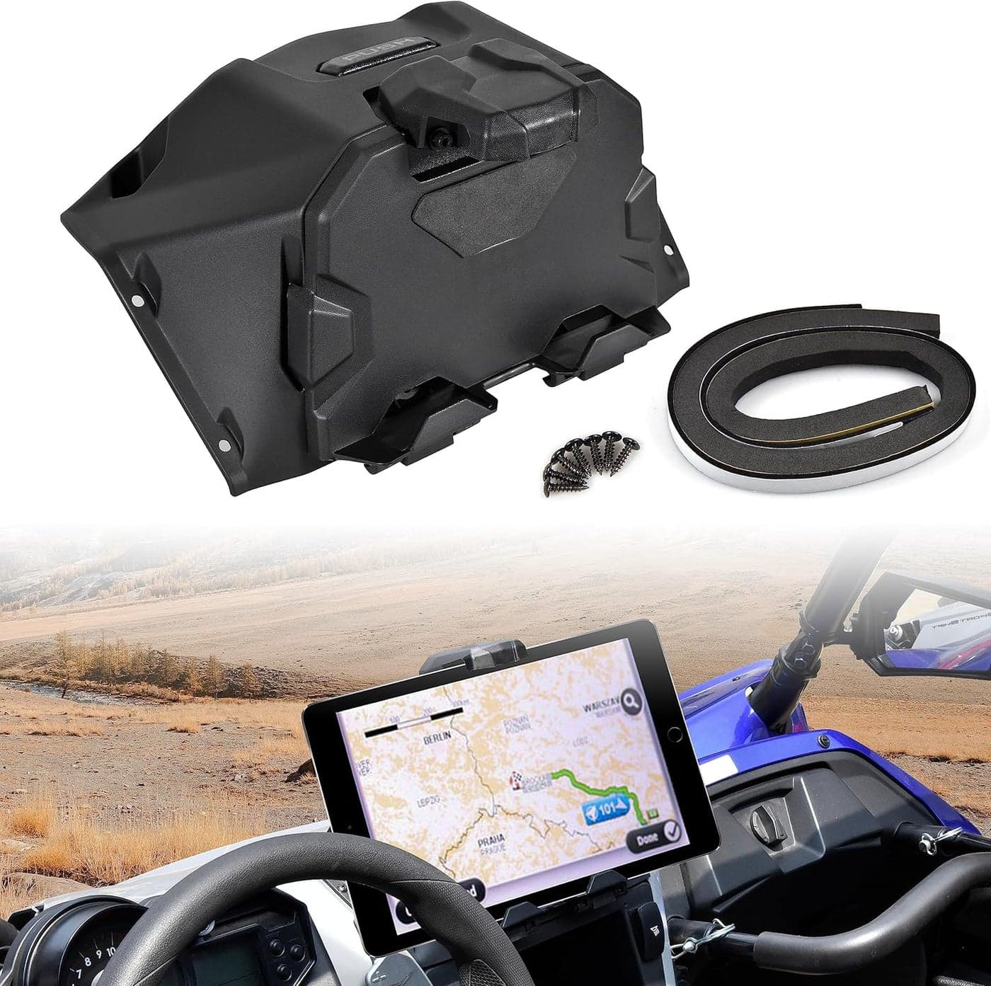 SAUTVS Electronic Device Mount with Storage Box for Yamaha YXZ 1000R/SE/SS/SS SE (2019-2023)